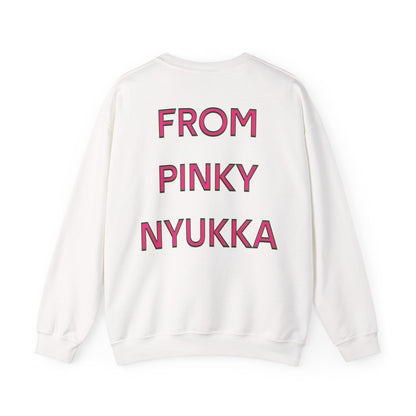 Christmas Nyukka Crewneck Sweatshirt — "Merry Christmas" from Pinky Nyukka