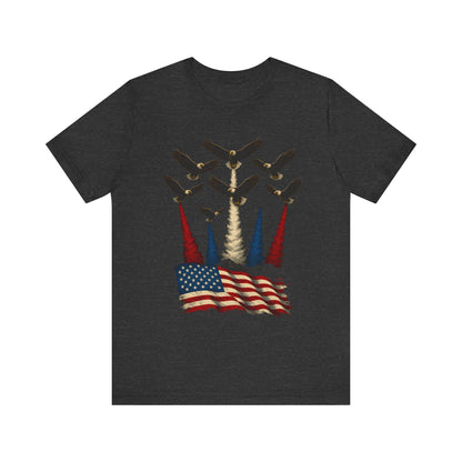 Patriotic Eagle Graphic Tee, Unisex Shirt, USA Flag Shirt, Perfect for Independence Day, Casual Wear, Gifts for Veterans