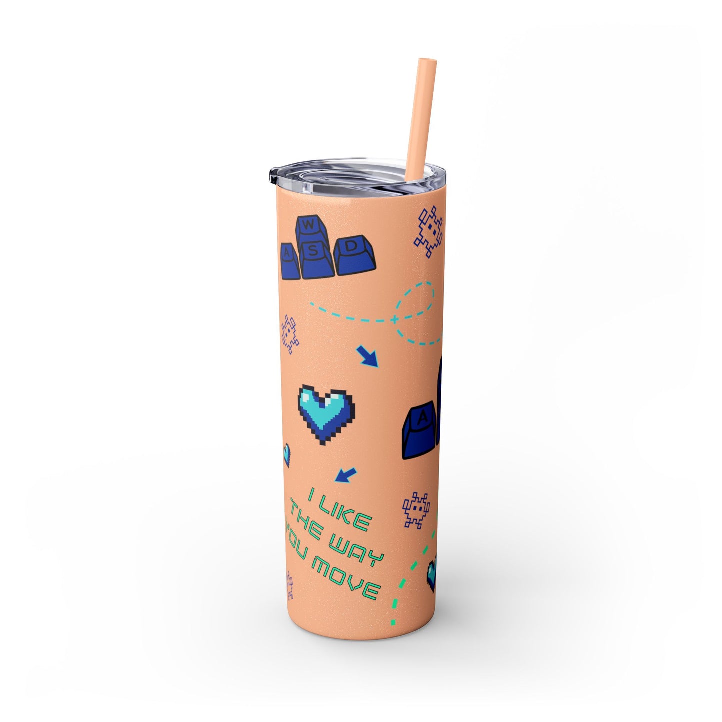 Gaming Tumbler - I Like the Way You Move, 20oz Skinny Tumbler with Straw