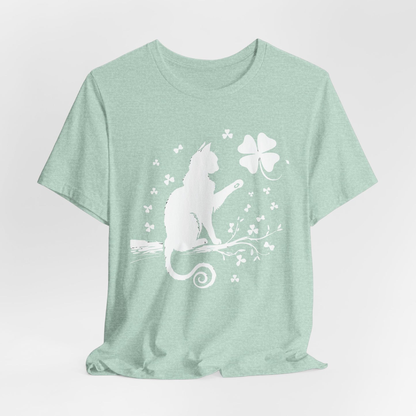 Cat  St. Patrick's Day Tee, cat St. patty's day, Lucky Cat Shirt, Shamrock Swatting, cat shirt, shamrock cat shirt, lucky cat shirt,