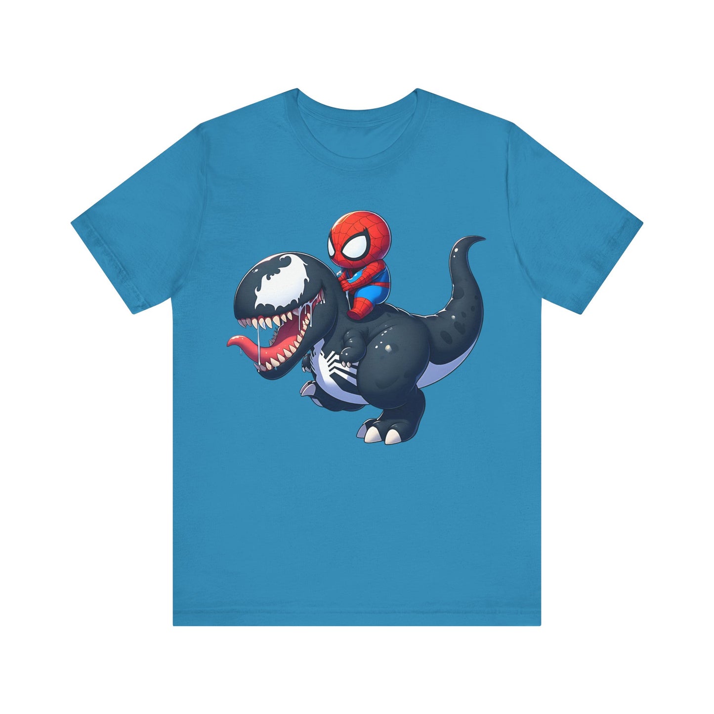 Baby Spidey Riding a Venom Dino- T-Shirt