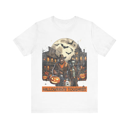 Halloween Tee with Bigfoot and Alien – 'Halloween's Toughest'