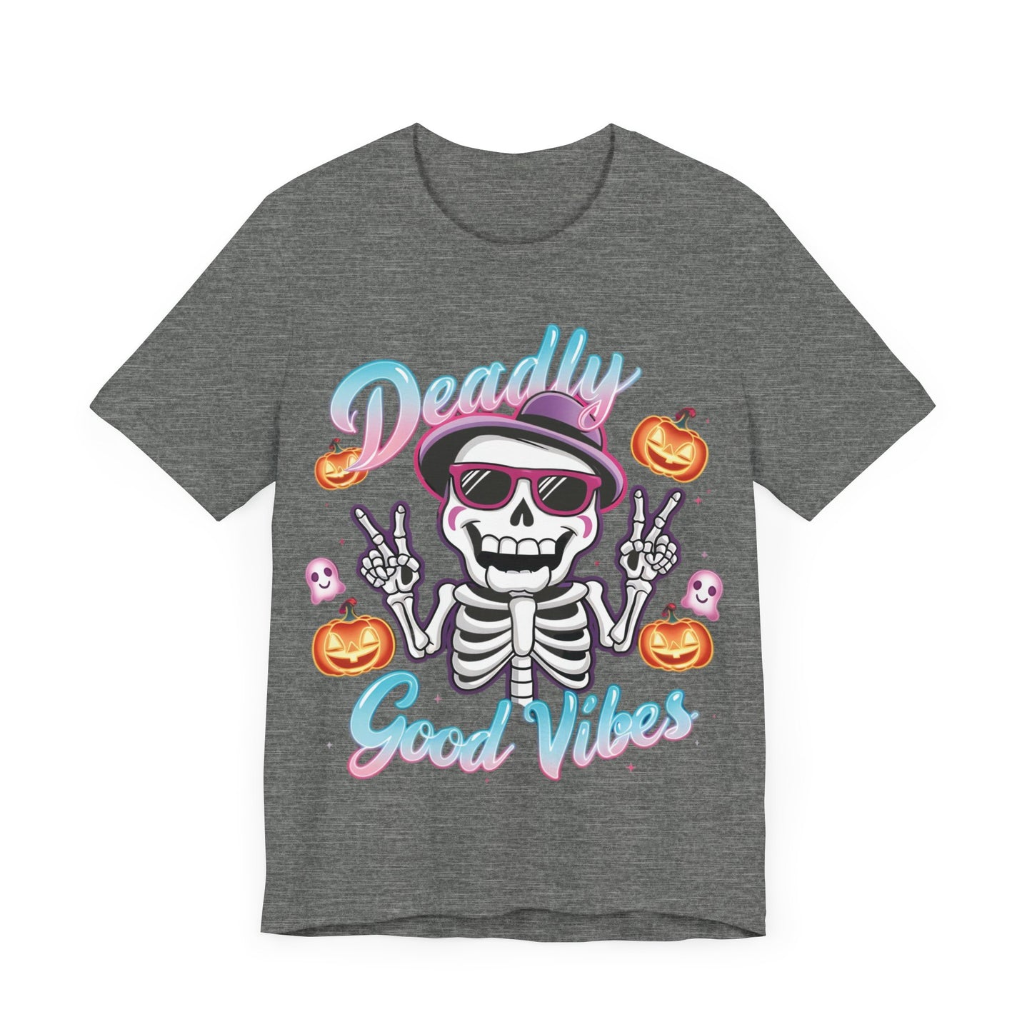 Halloween Skeleton Peace Sign Tee