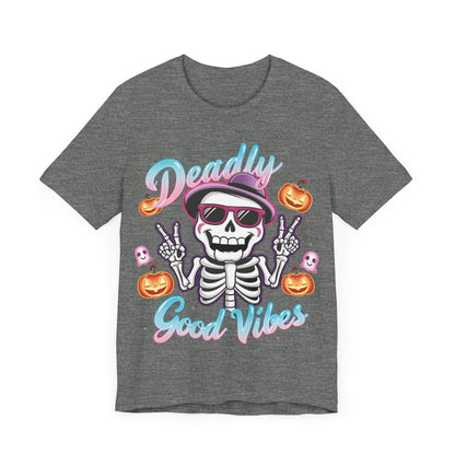 Halloween Skeleton Peace Sign Tee