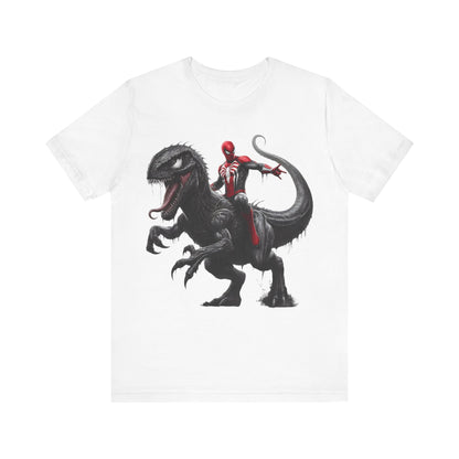 Spiderman Riding  Dinosaur- T-Shirt