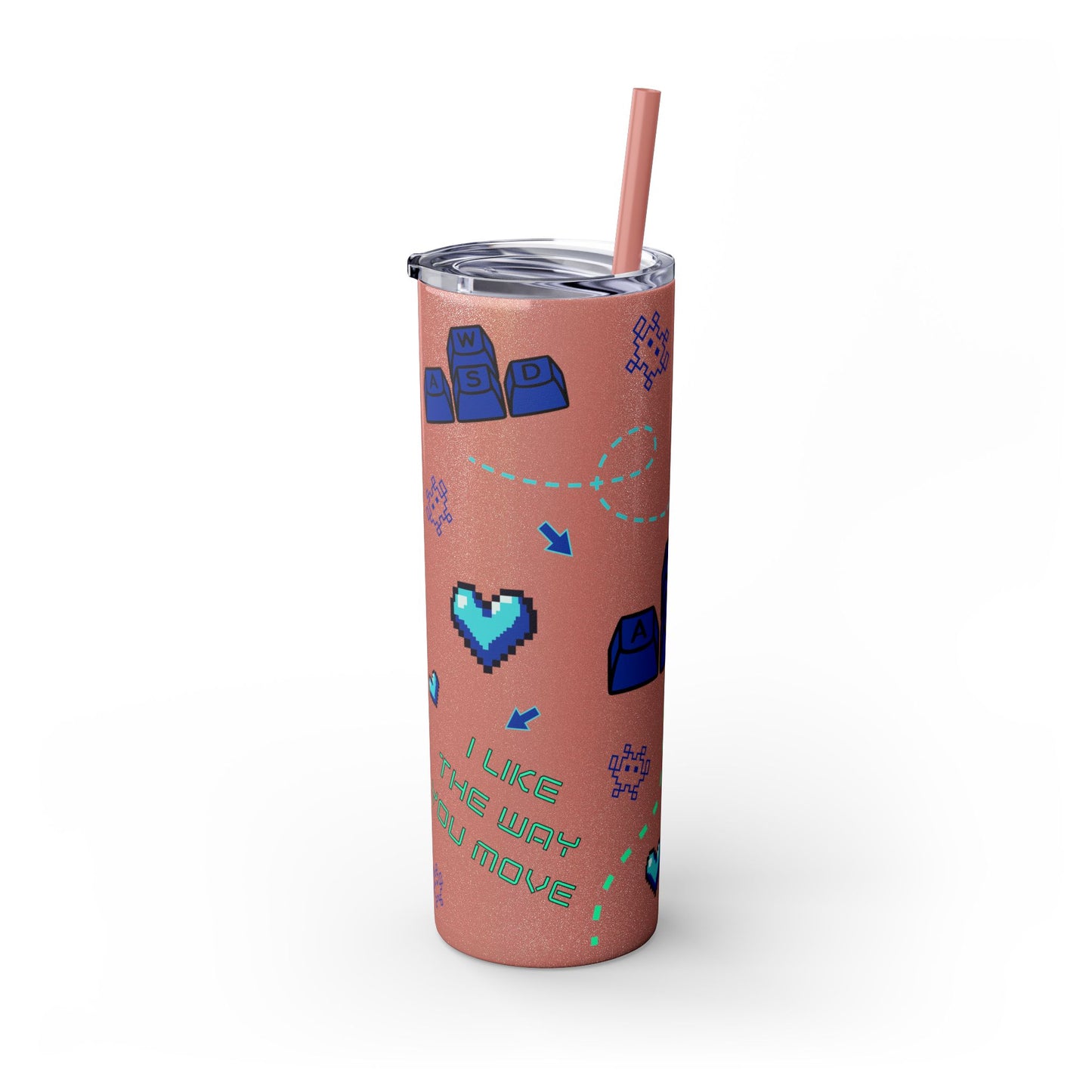 Gaming Tumbler - I Like the Way You Move, 20oz Skinny Tumbler with Straw