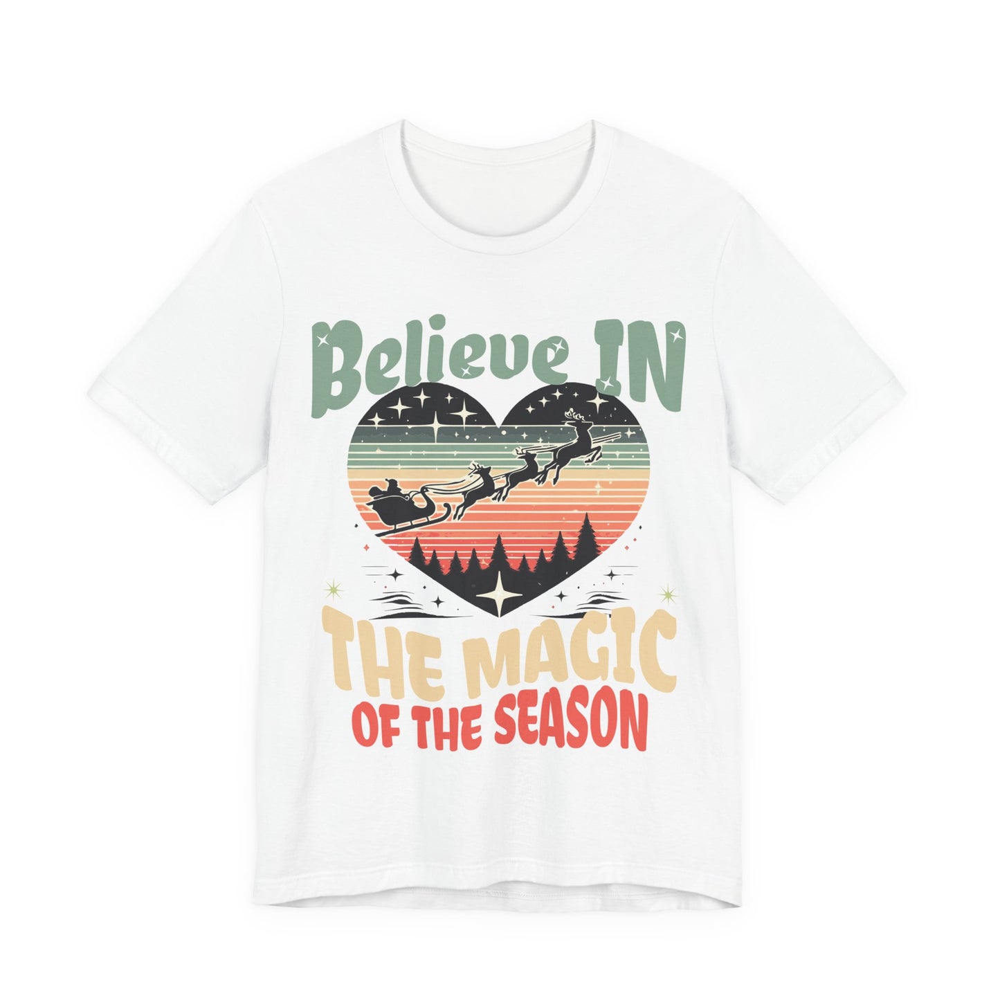 Christmas Shirt, Santa T-Shirt, Santa Believe, Christmas Gifts, Santa Graphic Tees, Express Delivery, Xmas Womens Clothing, Holiday T Shirts