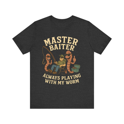 Funny Fishing Tee, Master Baiter T-Shirt, Gift for Anglers, Unisex Fishing Apparel, Playful Fishing Shirt, Weekend Fishing Gear