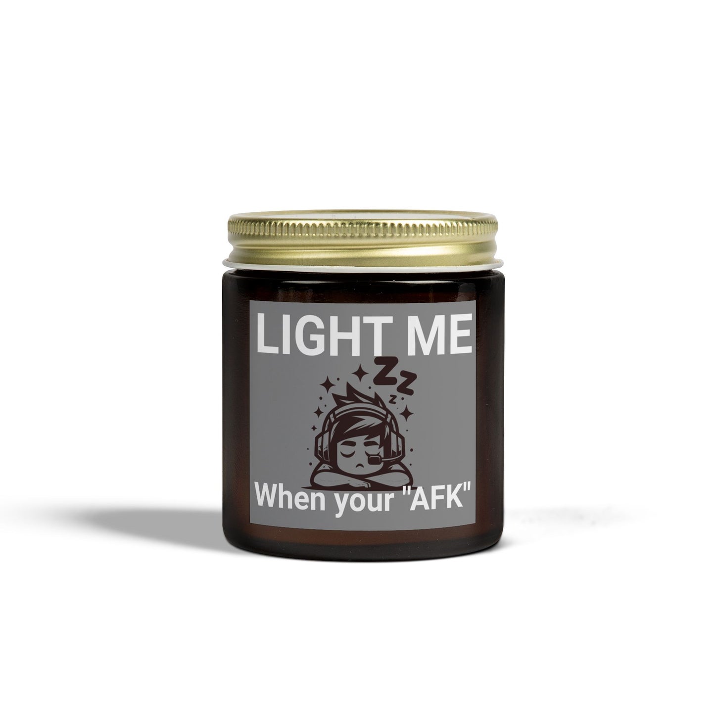 Light me when your afk- Scented Candle, 4oz-9oz- Apricot wax