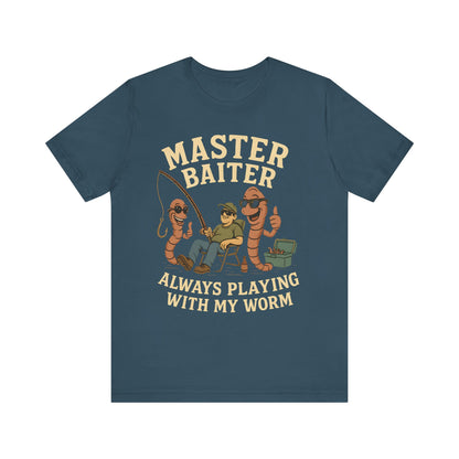 Funny Fishing Tee, Master Baiter T-Shirt, Gift for Anglers, Unisex Fishing Apparel, Playful Fishing Shirt, Weekend Fishing Gear