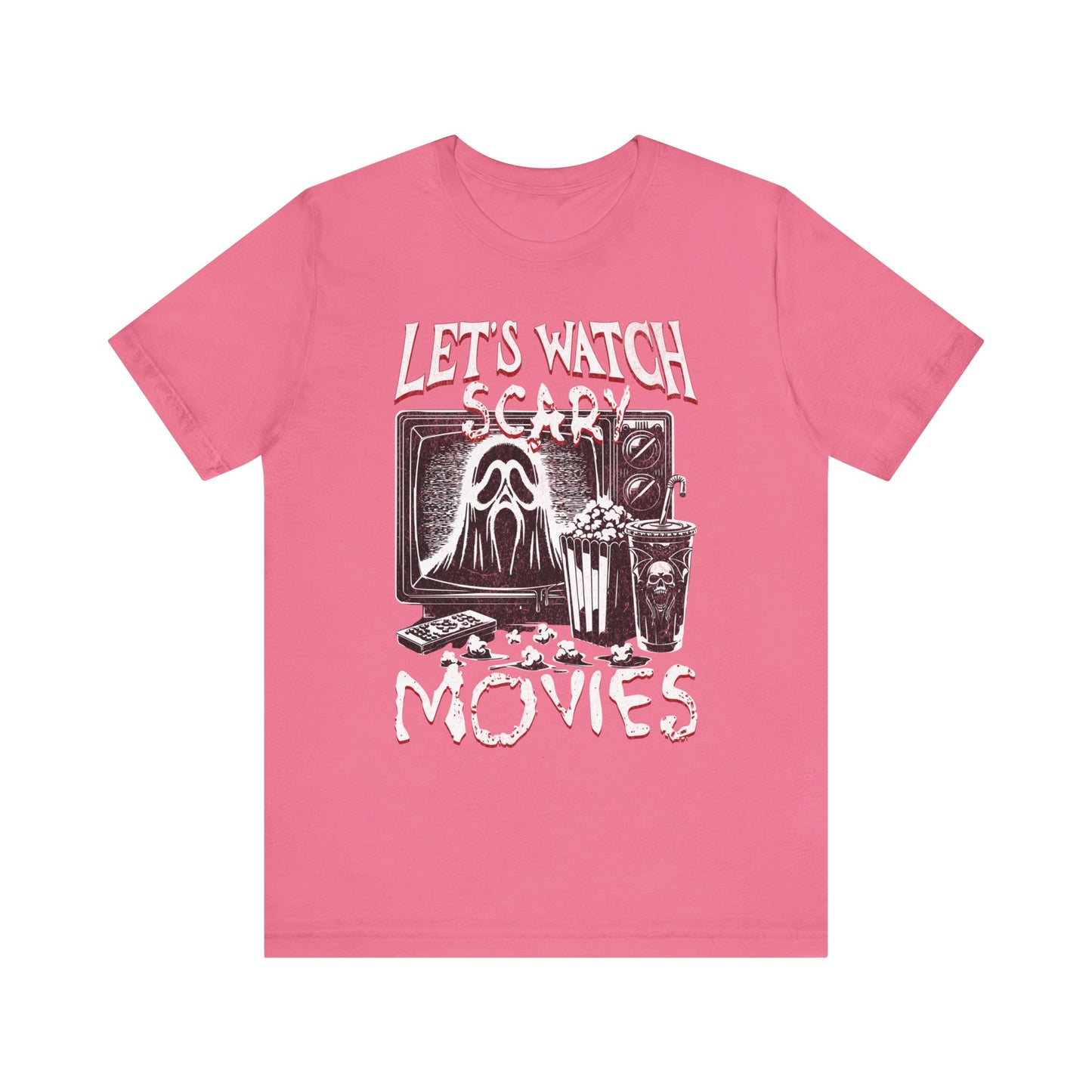 Halloween Tee, Let's watch scary movies- Short Sleeve Tee