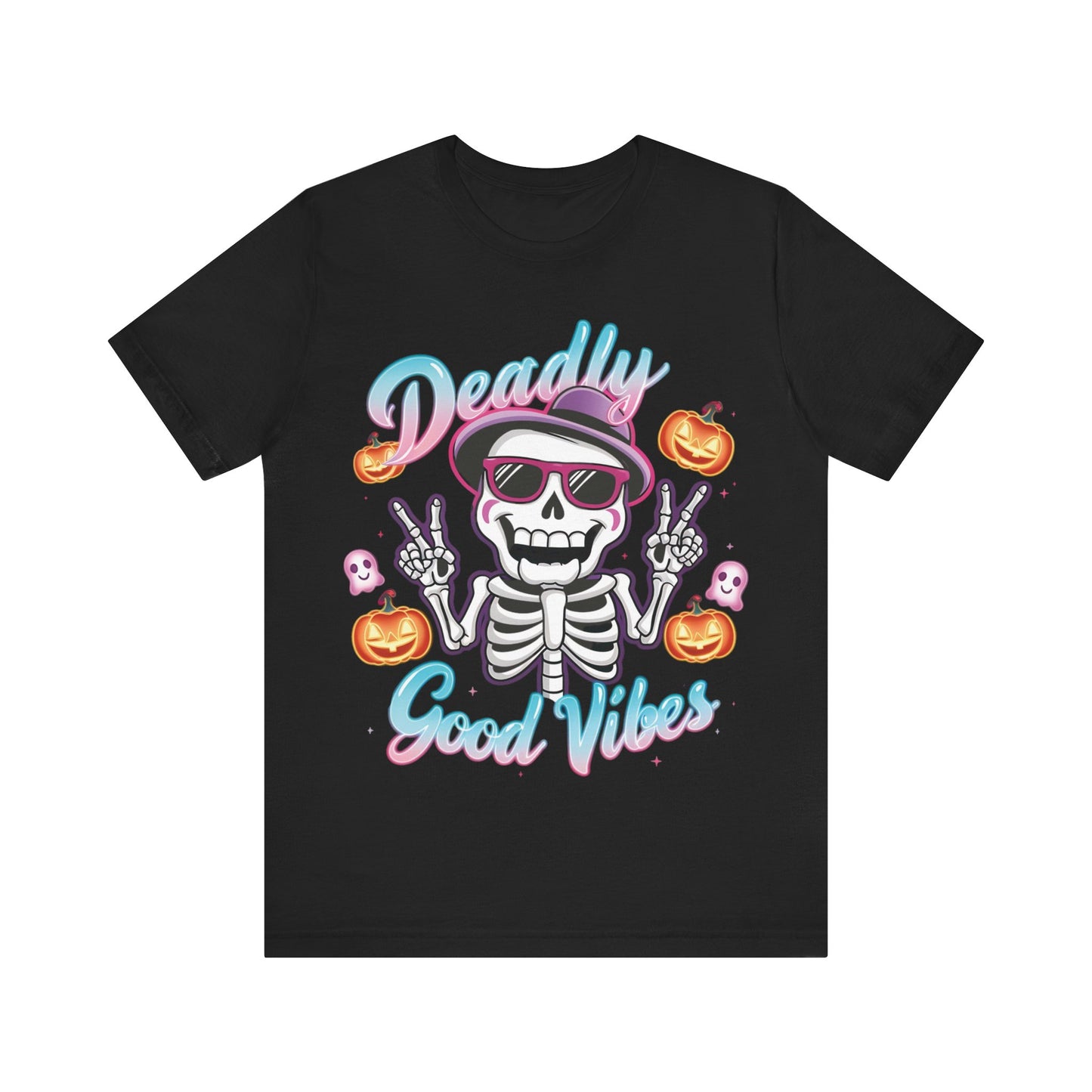 Halloween Skeleton Peace Sign Tee