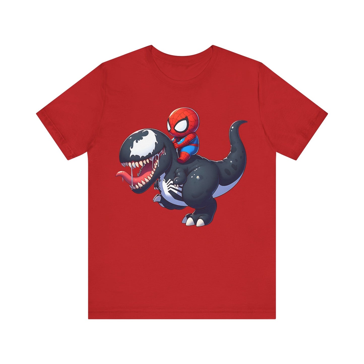 Baby Spidey Riding a Venom Dino- T-Shirt