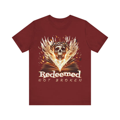Christain tee- Redeemed Not Broken