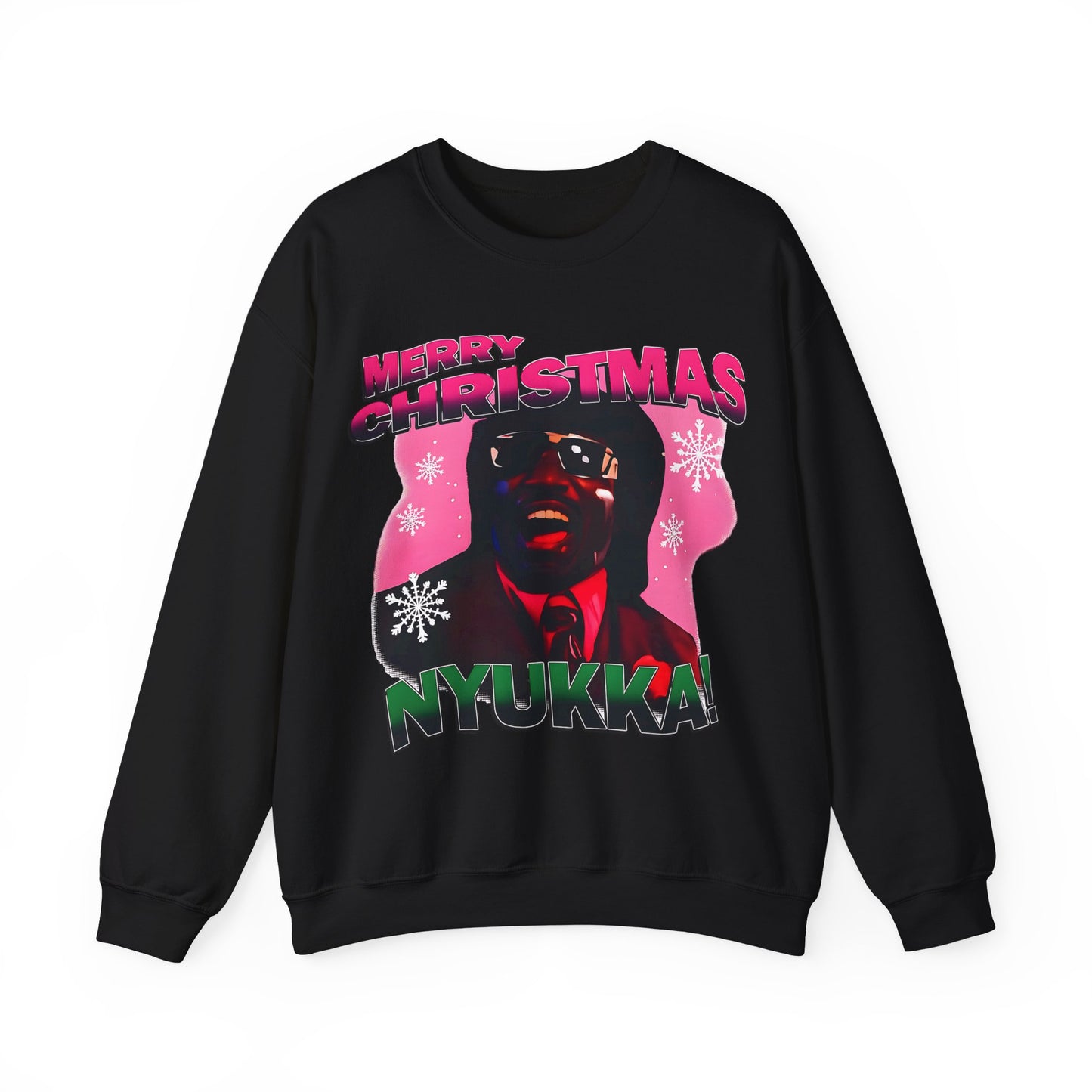 Christmas Nyukka Crewneck Sweatshirt — "Merry Christmas" from Pinky Nyukka