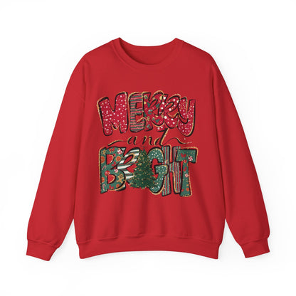 Christmas Sweatshirt, Womens Christmas Sweatshirt, Christmas Sweatshirts for Women, Christmas Merry and Bright - VICIOUSLY CRUNK MERCH