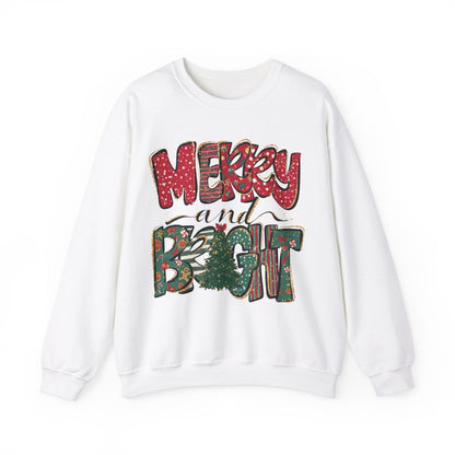 Christmas Sweatshirt, Womens Christmas Sweatshirt, Christmas Sweatshirts for Women, Christmas Merry and Bright - VICIOUSLY CRUNK MERCH