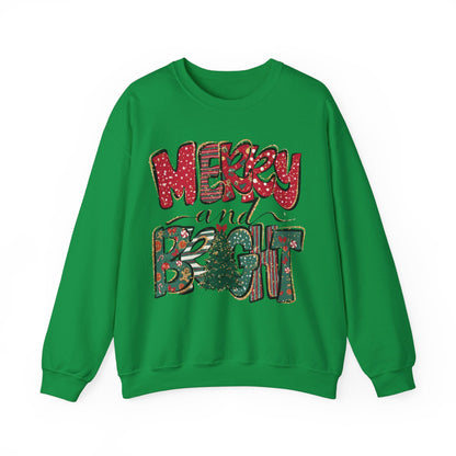 Christmas Sweatshirt, Womens Christmas Sweatshirt, Christmas Sweatshirts for Women, Christmas Merry and Bright - VICIOUSLY CRUNK MERCH