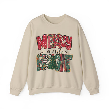 Christmas Sweatshirt, Womens Christmas Sweatshirt, Christmas Sweatshirts for Women, Christmas Merry and Bright - VICIOUSLY CRUNK MERCH