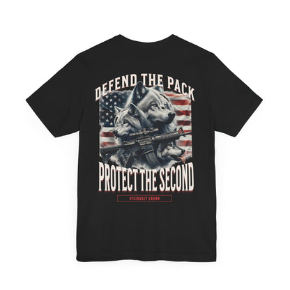 Defend the Pack, Protect the Second, Second amendment, Wolf pack, gun owner, veteran shirt, protect , patriotic, - VICIOUSLY CRUNK MERCH