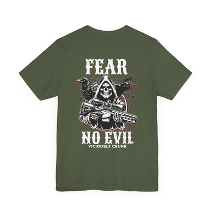 Fear no evil tshirt, Christian shirts, Religious shirts Faith - based shirts, grim reaper shirt, grim fear no evil tshirt, fearless t, - VICIOUSLY CRUNK MERCH