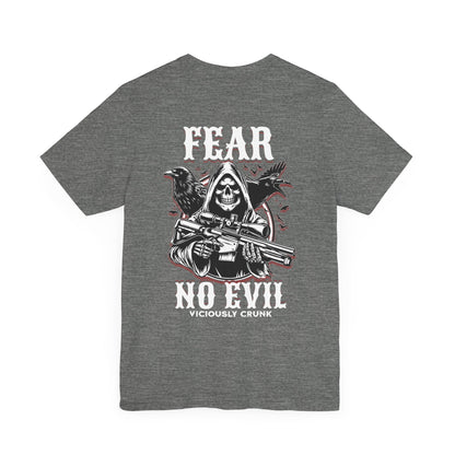 Fear no evil tshirt, Christian shirts, Religious shirts Faith - based shirts, grim reaper shirt, grim fear no evil tshirt, fearless t, - VICIOUSLY CRUNK MERCH