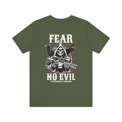 Fear no evil tshirt, Christian shirts, Religious shirts Faith - based shirts, grim reaper shirt, grim fear no evil tshirt, fearless t, - VICIOUSLY CRUNK MERCH
