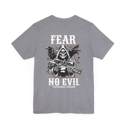 Fear no evil tshirt, Christian shirts, Religious shirts Faith - based shirts, grim reaper shirt, grim fear no evil tshirt, fearless t, - VICIOUSLY CRUNK MERCH