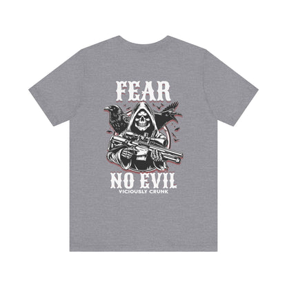 Fear no evil tshirt, Christian shirts, Religious shirts Faith - based shirts, grim reaper shirt, grim fear no evil tshirt, fearless t, - VICIOUSLY CRUNK MERCH