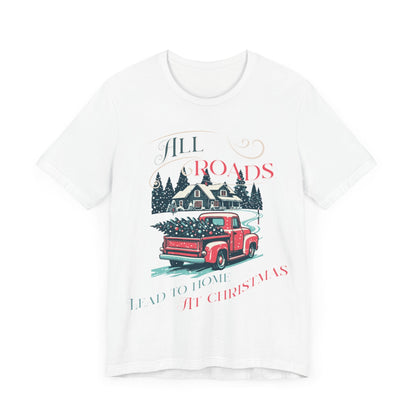 Retro Christmas Shirt, Christmas gift , Women's retro truck Chirstmas, Cute Vintage Santa Shirt, Classic Christmas Shirt, All roads lead - VICIOUSLY CRUNK MERCH