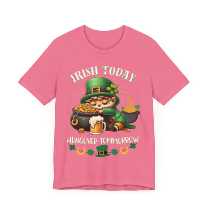 St. patricks day shirt, irish today hungover tomorrow, party shirt, funny st patricks day shirt, funny graphic tee, pot of gold, gift tee - VICIOUSLY CRUNK MERCH